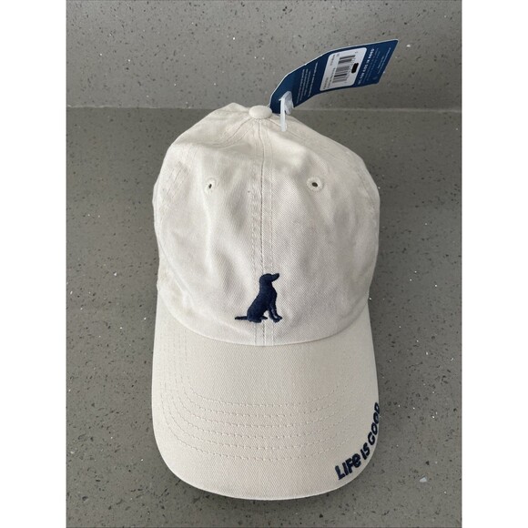 Life is Good. Chill Cap Wag On Dog, Bone White NEW with TAG - Picture 1 of 9